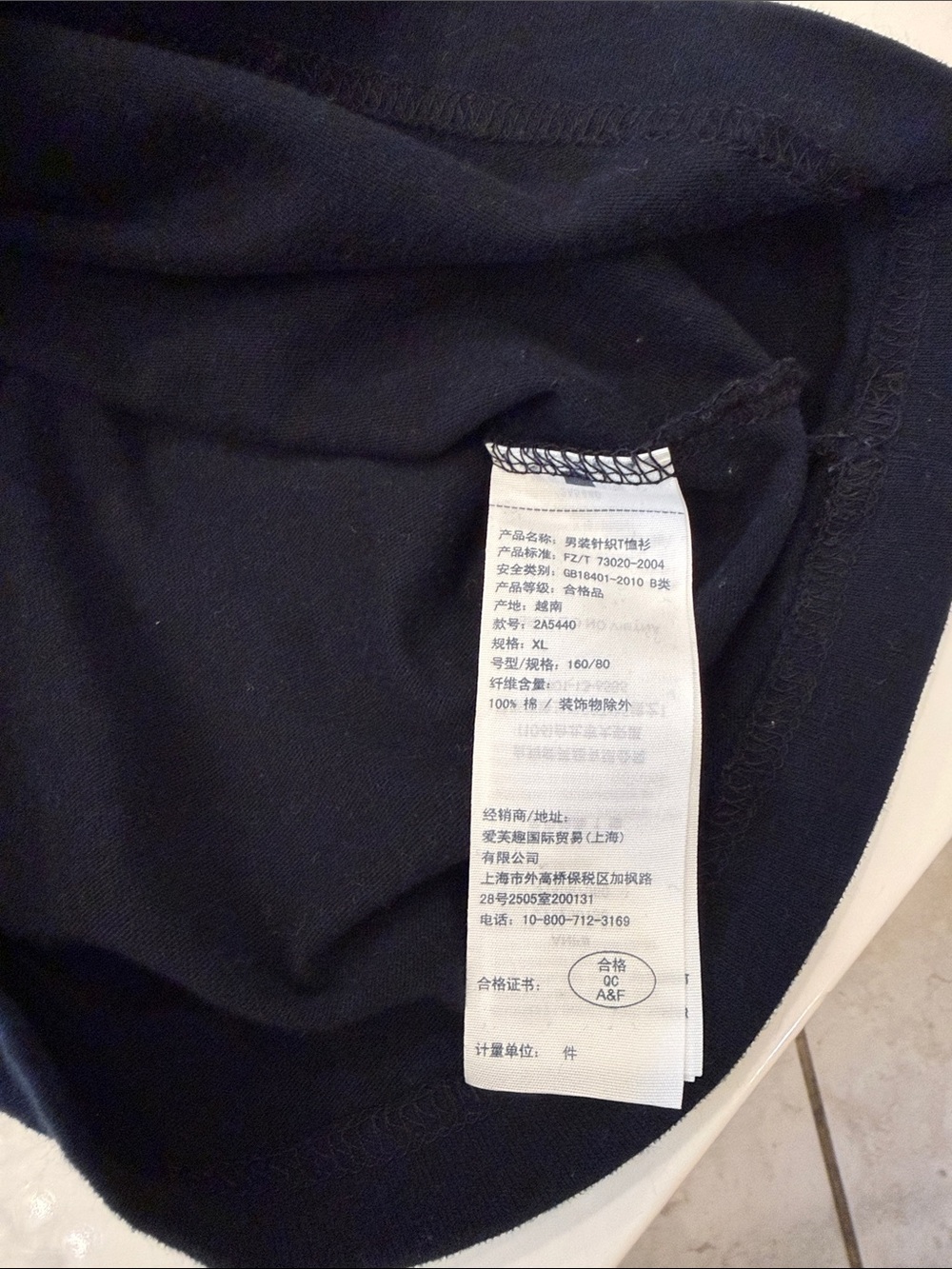 abercrombie kids Navy Long Sleeve Tee with Red Logo - Picture 12 of 13